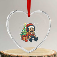 Funny Christmas Video Game Nutcracker Xmas Tree Gamer Heart Crystal Glass Ornament - Wonder Print Shop