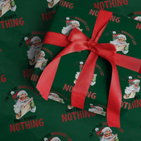Funny Christmas Vintage Santa Wrapping Paper Roll I'm On The Naughty List And I Regret Nothing - Wonder Print Shop