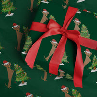 Funny Christmas Wiener Dog Wrapping Paper Roll Decorations Xmas Tree - Wonder Print Shop