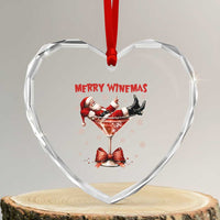 Funny Christmas Wine Heart Crystal Glass Ornament Santa Feeling Xmas - Wonder Print Shop