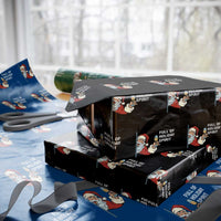 Funny Christmas Wine Wrapping Paper Roll Full Of Holiday Spirit Santa - Wonder Print Shop