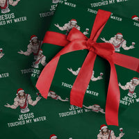 Funny Christmas Wine Wrapping Paper Roll Jesus Drank Wine - Wonder Print Shop
