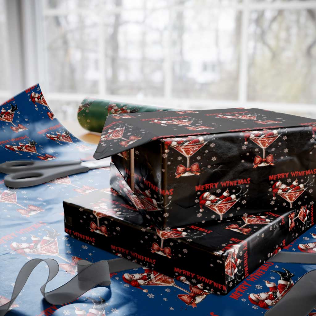 Funny Christmas Wine Wrapping Paper Roll Santa Feeling Xmas - Wonder Print Shop