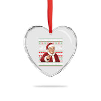 Funny Christmas Wish Billy Meme Heart Crystal Glass Ornament A 8 Ball and 2 Million Dollars Baby Uncle Cosplay Santa - Wonder Print Shop