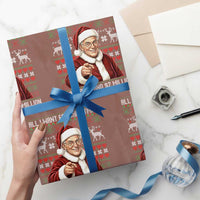 Funny Christmas Wish Billy Meme Wrapping Paper Roll A 8 Ball and 2 Million Dollars Baby Uncle Cosplay Santa - Wonder Print Shop