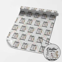 Funny Christmas Wrapping Paper Roll Chilln' With My Snowmies Plaid Snowman - Wonder Print Shop