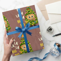 Funny Christmas Wrapping Paper Roll Fa La La La Bu Bu Xmas Song Kawaii Bubu - Wonder Print Shop