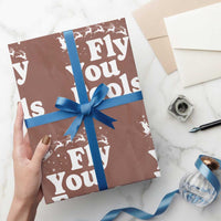 Funny Christmas Wrapping Paper Roll Fly You Fools Fantasy Movie Santa Sleigh Reindeer - Wonder Print Shop