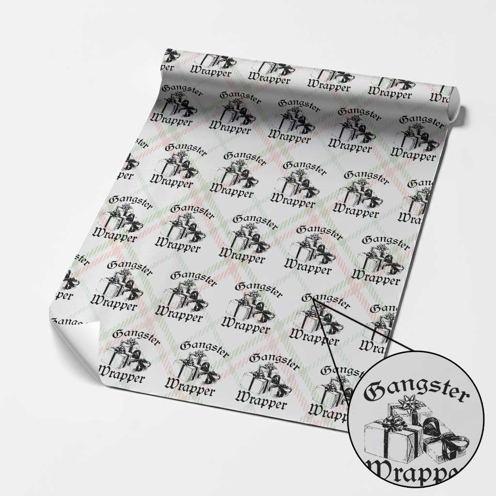 Funny Christmas Wrapping Paper Roll Gangster Wrapper Vintage Presents Gift - Wonder Print Shop