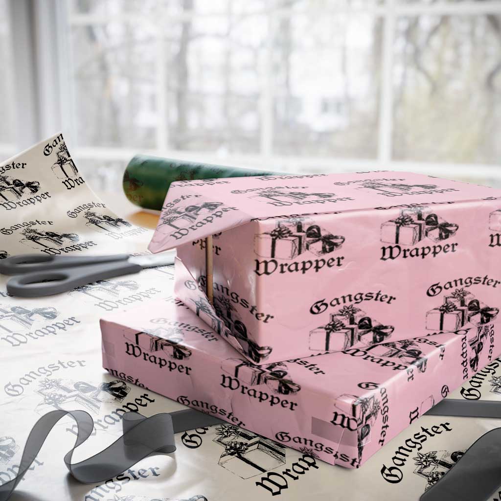 Funny Christmas Wrapping Paper Roll Gangster Wrapper Vintage Presents Gift - Wonder Print Shop