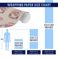 Funny Christmas Wrapping Paper Roll Holly Jolly Vibes Retro Pink Santa - Wonder Print Shop