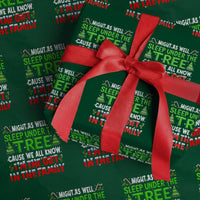 Funny Christmas Wrapping Paper Roll I'm The Gift Family Pajama - Wonder Print Shop