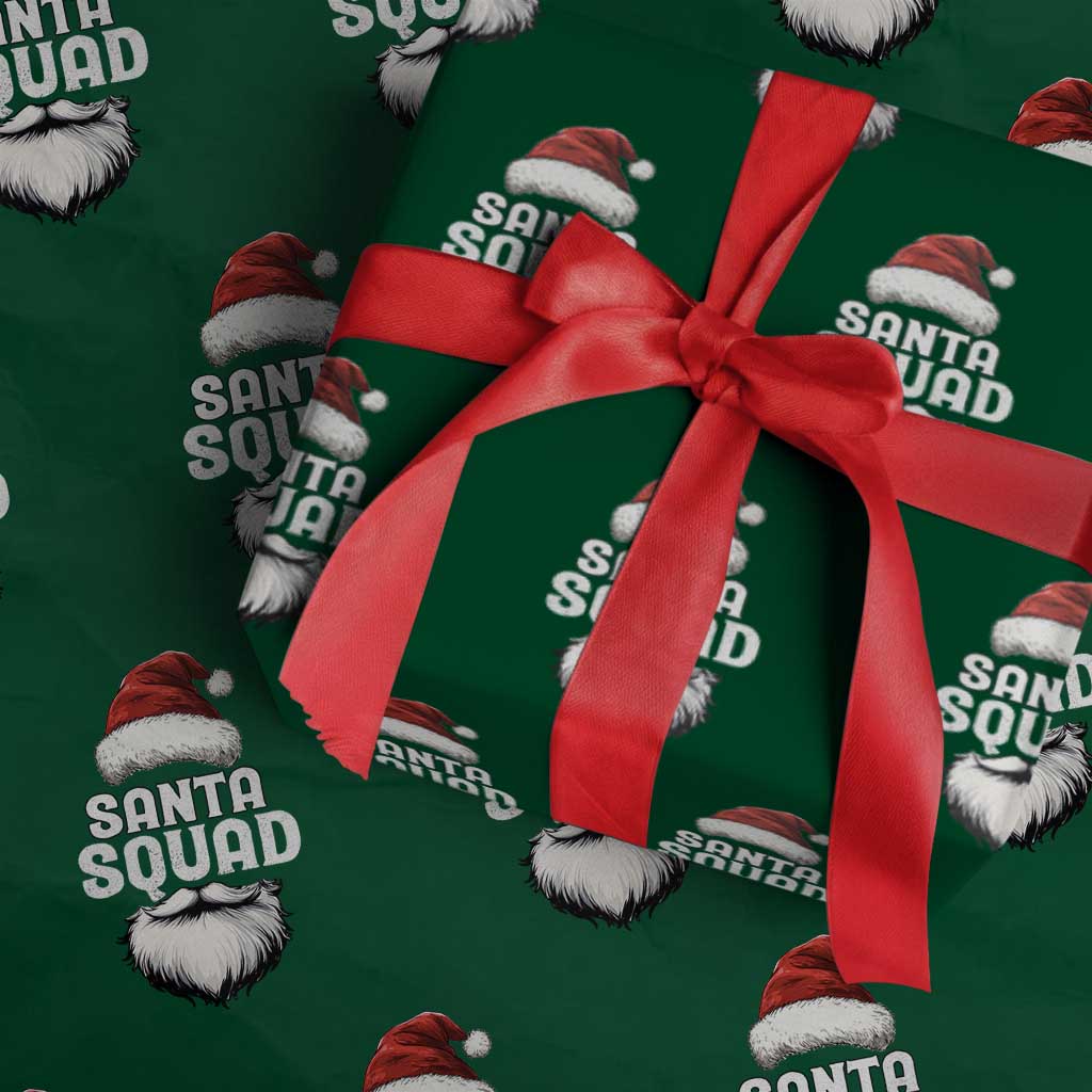 Funny Christmas Wrapping Paper Roll Santa Squad Xmas Team Family Matching - Wonder Print Shop