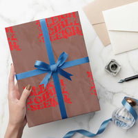 Funny Christmas Wrapping Paper Roll Sleigh Girl Sleigh Reindeer - Wonder Print Shop