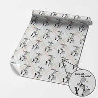 Funny Chubby Cat Tennis Wrapping Paper Roll Game Set And Meow - Wonder Print Shop