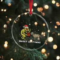 Funny Chupacabra Crystal Glass Ornament Merry Cryptmas Christmas Gift TS12