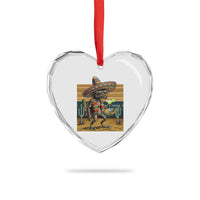 Funny Chupacabra Fiesta Heart Crystal Glass Ornament Cinco De Mayo Gift