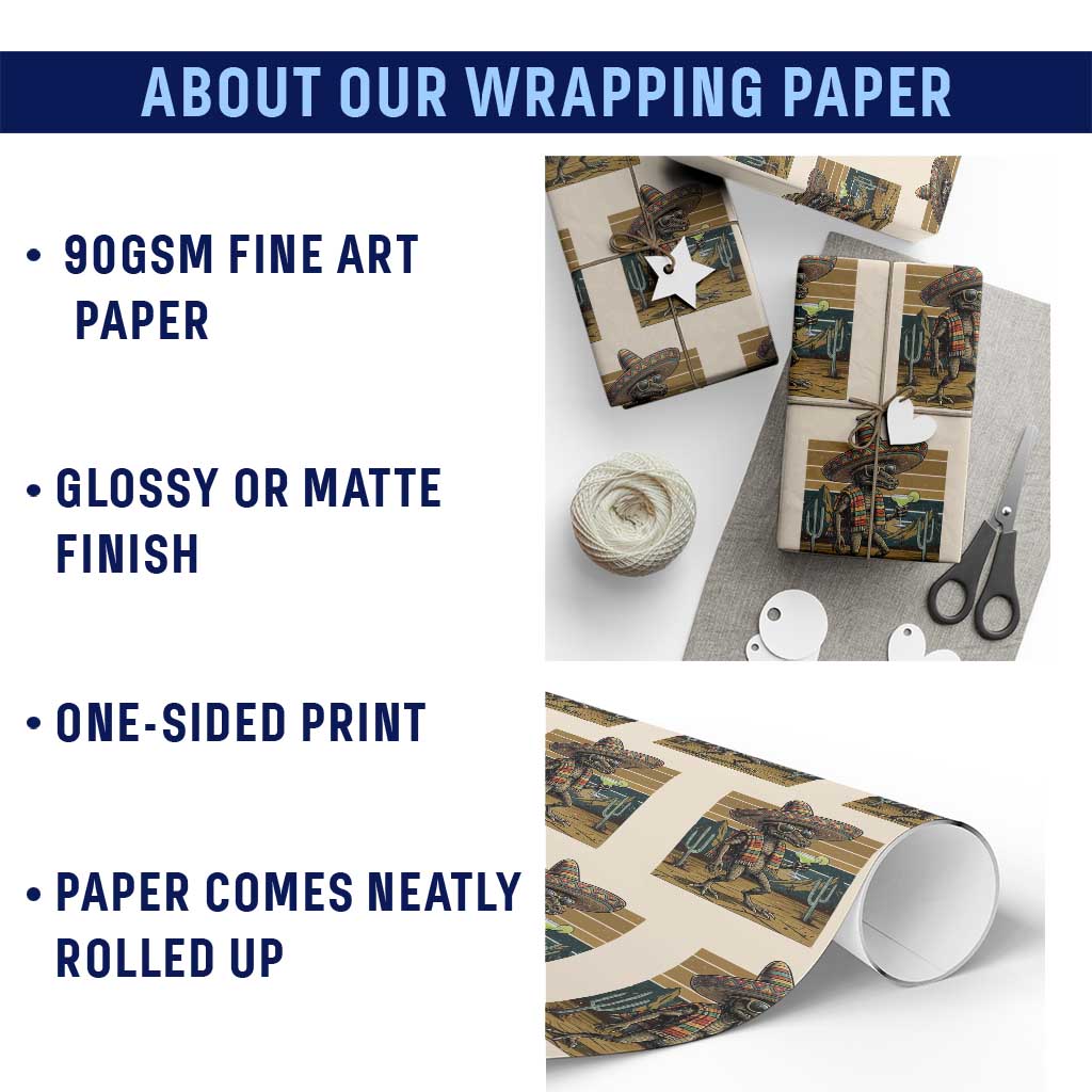 Funny Chupacabra Fiesta Wrapping Paper Roll Cinco De Mayo Gift