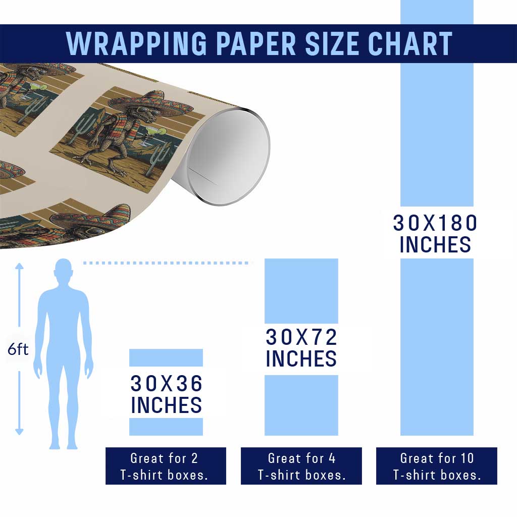 Funny Chupacabra Fiesta Wrapping Paper Roll Cinco De Mayo Gift
