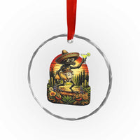 Funny Chupacabra Goat Taco Lover Crystal Glass Ornament Cinco De Mayo Party Gift