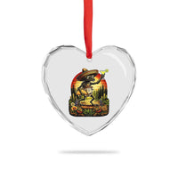Funny Chupacabra Goat Taco Lover Heart Crystal Glass Ornament Cinco De Mayo Party Gift