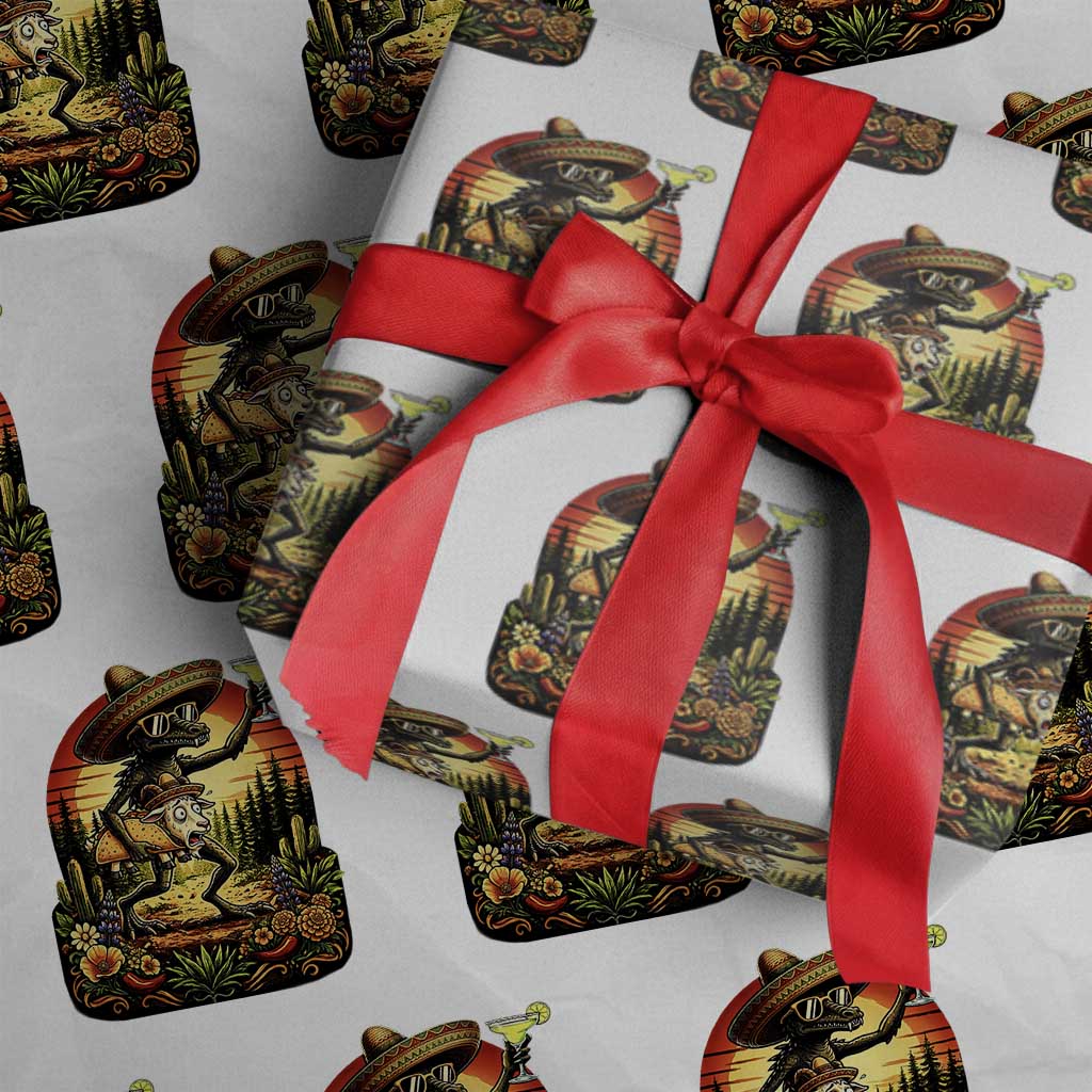Funny Chupacabra Goat Taco Lover Wrapping Paper Roll Cinco De Mayo Party Gift