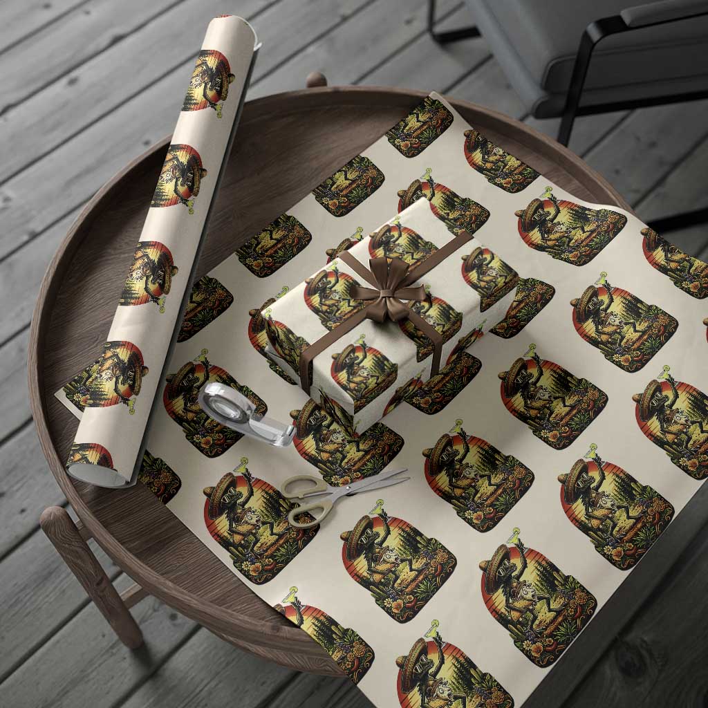 Funny Chupacabra Goat Taco Lover Wrapping Paper Roll Cinco De Mayo Party Gift