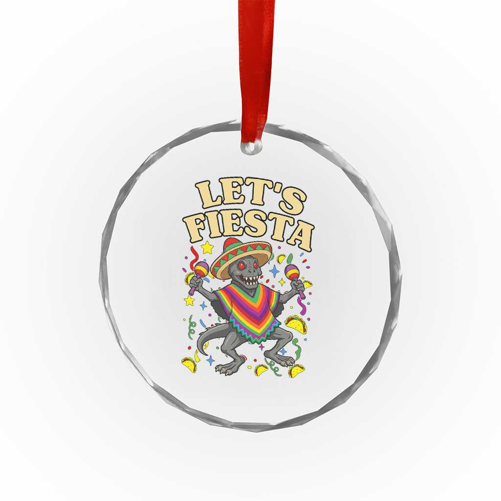 Funny Chupacabra Lets Fiesta Crystal Glass Ornament Cinco De Mayo Gift