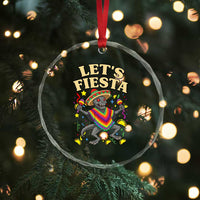 Funny Chupacabra Lets Fiesta Crystal Glass Ornament Cinco De Mayo Gift