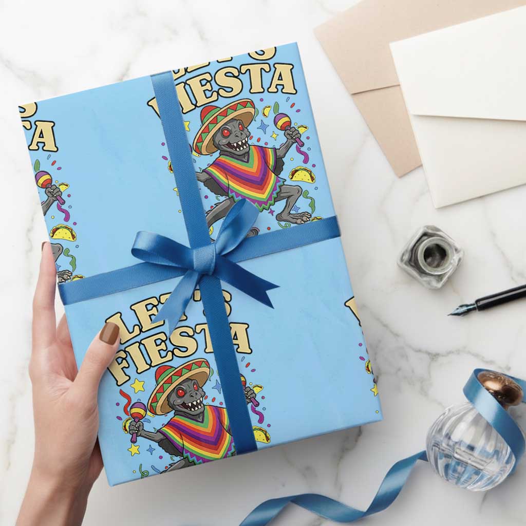 Funny Chupacabra Lets Fiesta Wrapping Paper Roll Cinco De Mayo Gift