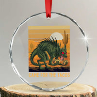 Funny Chupacabra Taco Lover Crystal Glass Ornament Came For The Tacos
