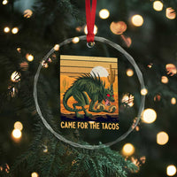 Funny Chupacabra Taco Lover Crystal Glass Ornament Came For The Tacos