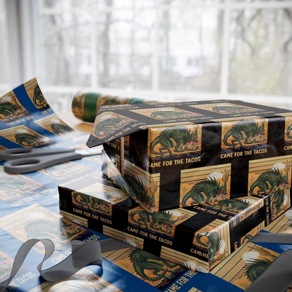 Funny Chupacabra Taco Lover Wrapping Paper Roll Came For The Tacos