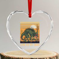 Funny Chupacabra Taco Lover Heart Crystal Glass Ornament Came For The Tacos