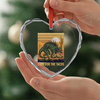 Funny Chupacabra Taco Lover Heart Crystal Glass Ornament Came For The Tacos