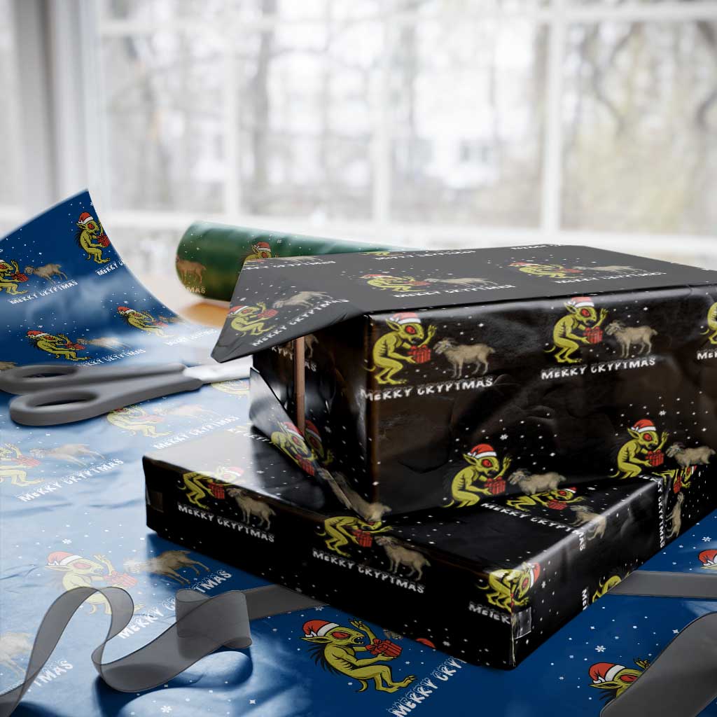 Funny Chupacabra Wrapping Paper Roll Merry Cryptmas Xmas Gift - Wonder Print Shop
