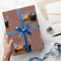 Funny Cigar Bourbon Lovers Wrapping Paper Roll I'll Be In The Backyard - Wonder Print Shop
