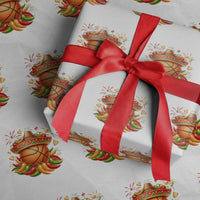 Funny Cinco De Mayo Basketball Wrapping Paper Roll Mexican Fiesta Hoops Party