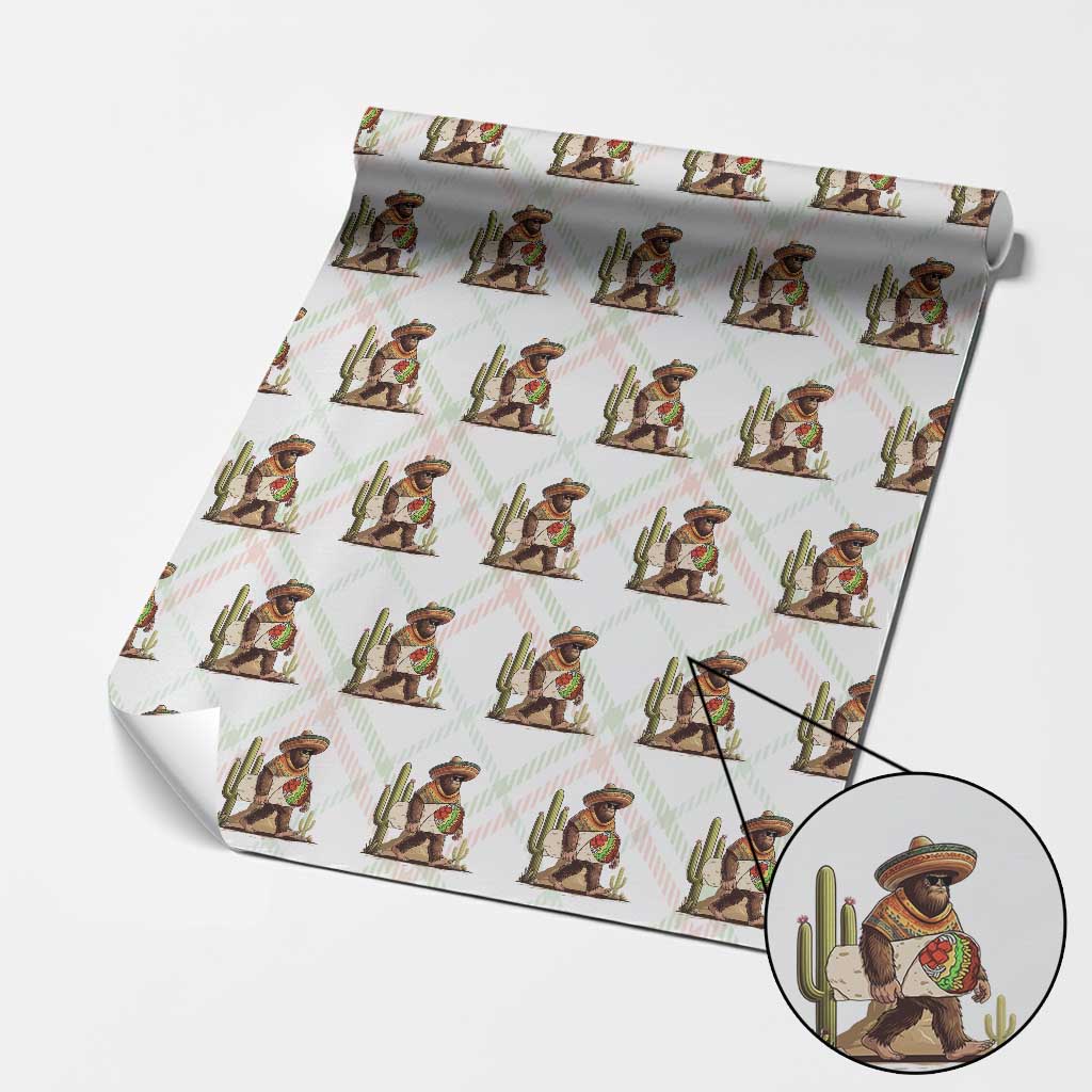 Funny Cinco De Mayo Bigfoot Burrito Lover Gift Wrapping Paper Roll