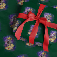 Funny Cinco De Mayo Cat Wrapping Paper Roll Astronaut Kitten Flying A Taco