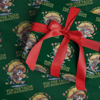 Funny Cinco De Mayo Cat Wrapping Paper Roll Just Here For The Tacos And Margaritas