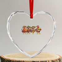 Funny Cinco De Mayo Chicken Squad Heart Crystal Glass Ornament Mexican Party Celebration Gift