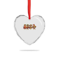 Funny Cinco De Mayo Chicken Squad Heart Crystal Glass Ornament Mexican Party Celebration Gift
