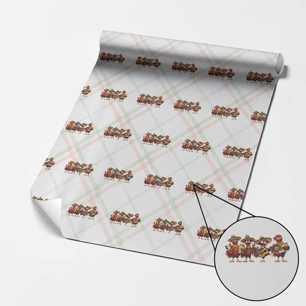 Funny Cinco De Mayo Chicken Squad Wrapping Paper Roll Mexican Party Celebration Gift