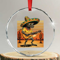 Funny Cinco De Mayo Chupacabra Crystal Glass Ornament Guitar Fiesta Gift