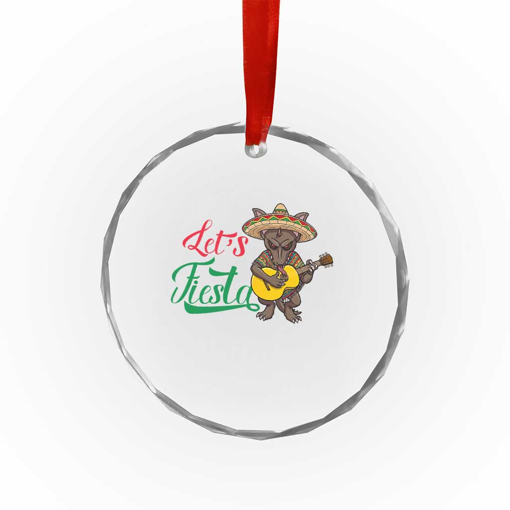 Funny Cinco De Mayo Chupacabra Crystal Glass Ornament Lets Fiesta