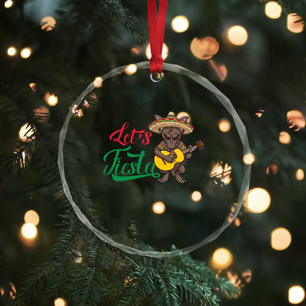 Funny Cinco De Mayo Chupacabra Crystal Glass Ornament Lets Fiesta