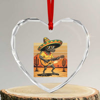 Funny Cinco De Mayo Chupacabra Heart Crystal Glass Ornament Guitar Fiesta Gift