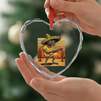 Funny Cinco De Mayo Chupacabra Heart Crystal Glass Ornament Guitar Fiesta Gift