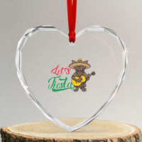 Funny Cinco De Mayo Chupacabra Heart Crystal Glass Ornament Lets Fiesta